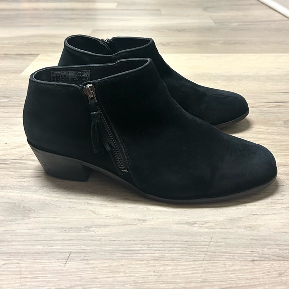 Vionic Ankle Boots Joy Serena Black Suede Womens Sz 11 Comfort Classic Tassels - Picture 3 of 13